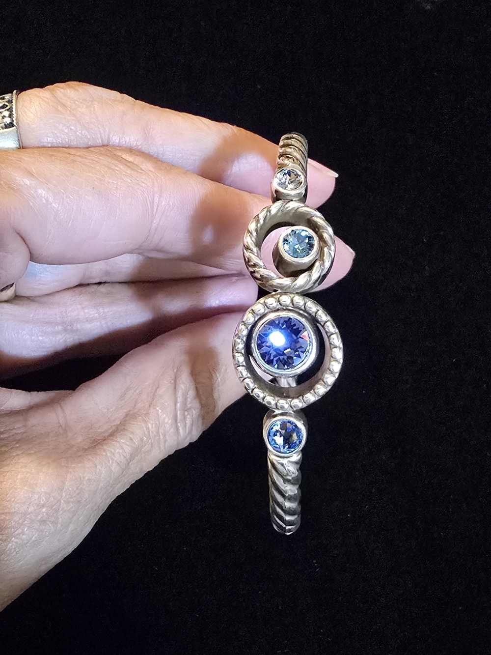 Halo Hinged Bangle by Brighton
